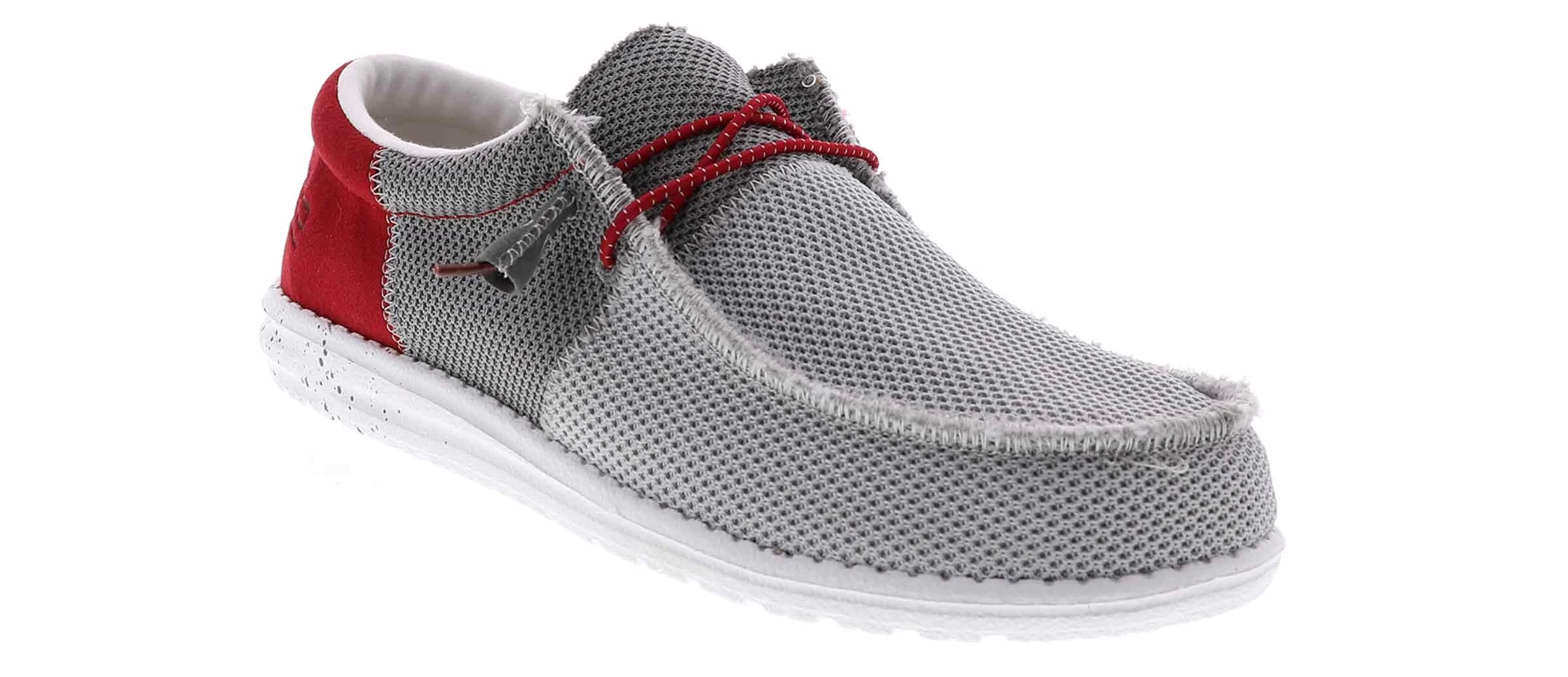 Hey Dude Wally Sox Funk Dark Grey Red Men's Casual Shoe 3 Hey Dude Wally Sox Funk Dark Grey Red Men's Casual Shoe