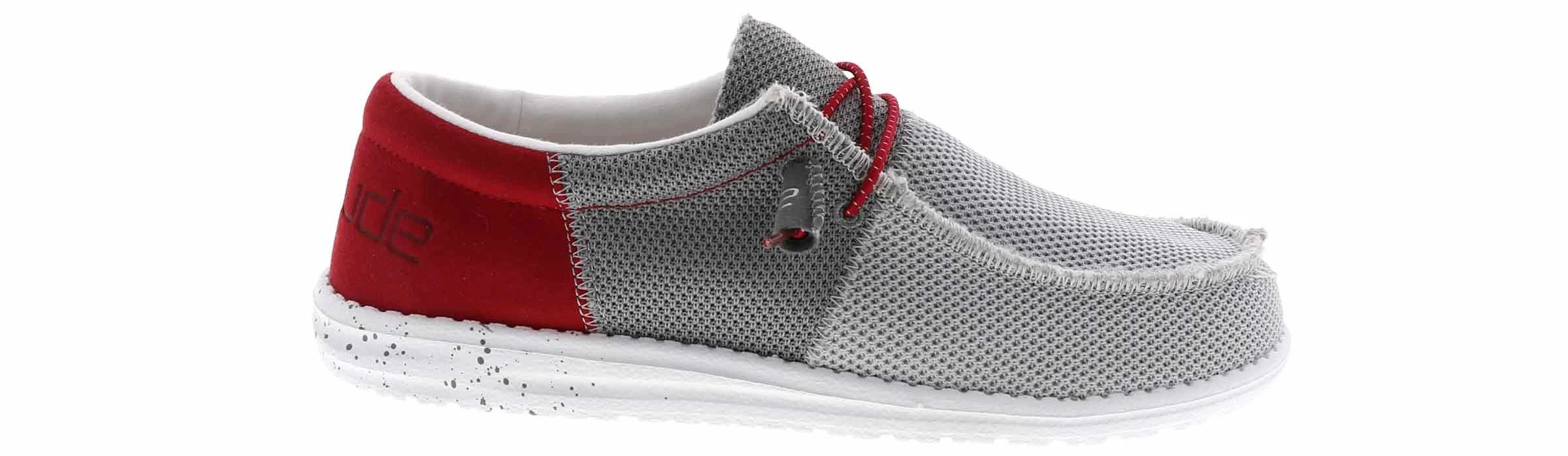Hey Dude Wally Sox Funk Dark Grey Red Men's Casual Shoe 4 Hey Dude Wally Sox Funk Dark Grey Red Men's Casual Shoe - Image 2