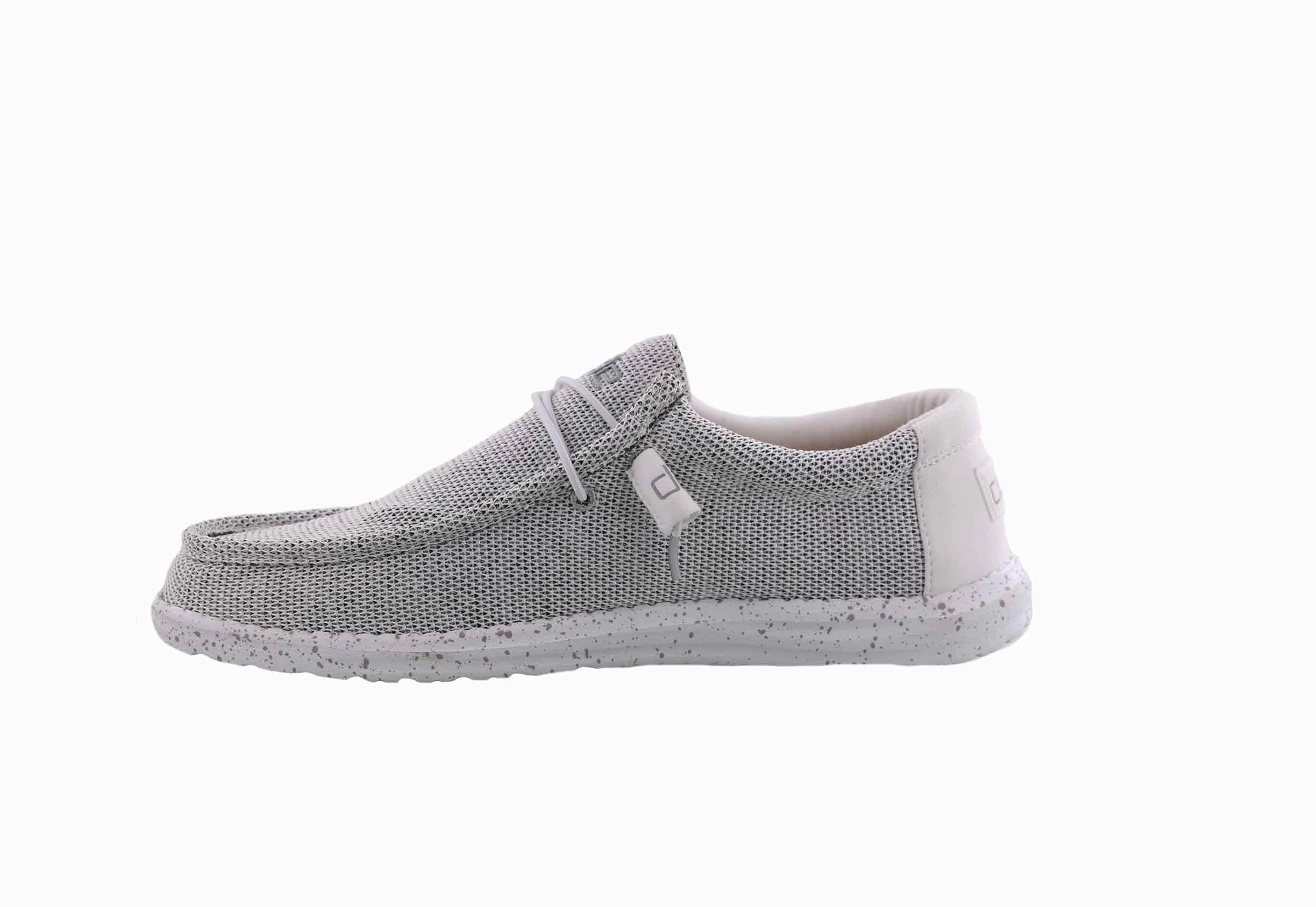 Hey Dude Wally Sox Stone White Men's Casual Shoe 6 Hey Dude Wally Sox Stone White Men's Casual Shoe - Image 4