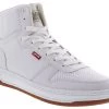Levis Levi’s Drive Hi Men’s Casual Sneaker -men's shoes levis 510701 43w1 drivehi white01
