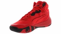 Puma Playmaker Pro Mid Men’s Basketball Sneaker -men's shoes puma 37790205 playmakerpromid red05