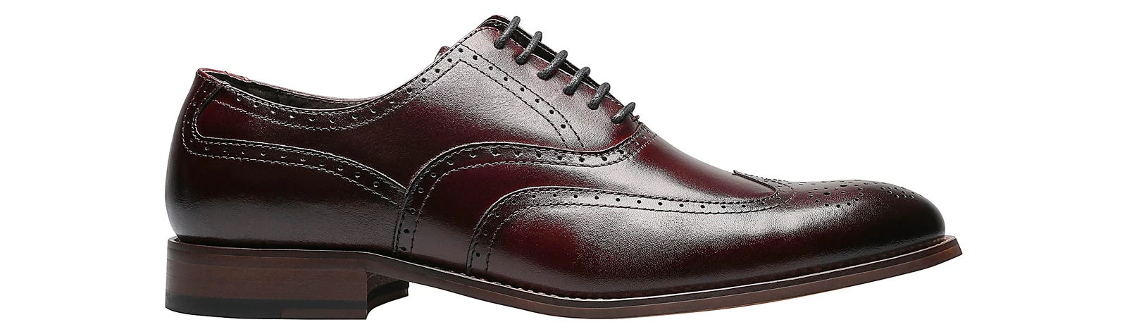 Stacy Adams Dunbar Burgundy Men's Oxford Shoe 4 Stacy Adams Dunbar Burgundy Men's Oxford Shoe - Image 2