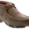 Twisted X Driving Moccasin Men's Short Boot - Beige -men's shoes twistedx driving moc mid mdm0003 tan01