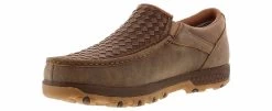 Twisted X Driving Moc Men’s Casual Shoe -men's shoes twistedx mxc0018 slipondrivingmocweave tan05